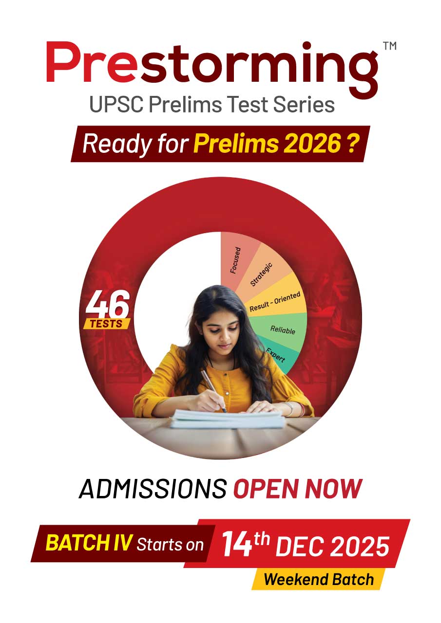 UPSC Prelims Test Series 2026 | Prestorming Test UPSC Prelims Test Series 2026 | Prestorming Test