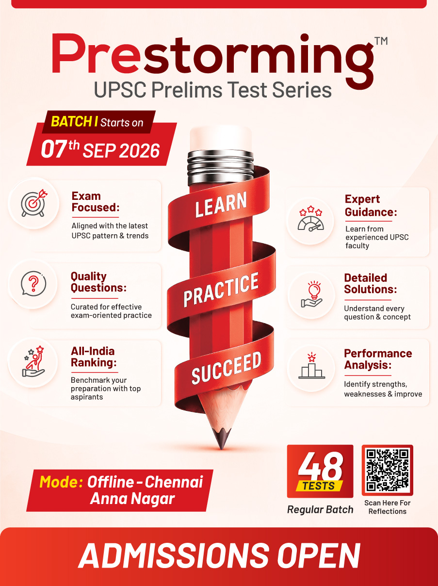 UPSC Prelims Test Series 2027 | Prestorming Test UPSC Prelims Test Series 2027 | Prestorming Test