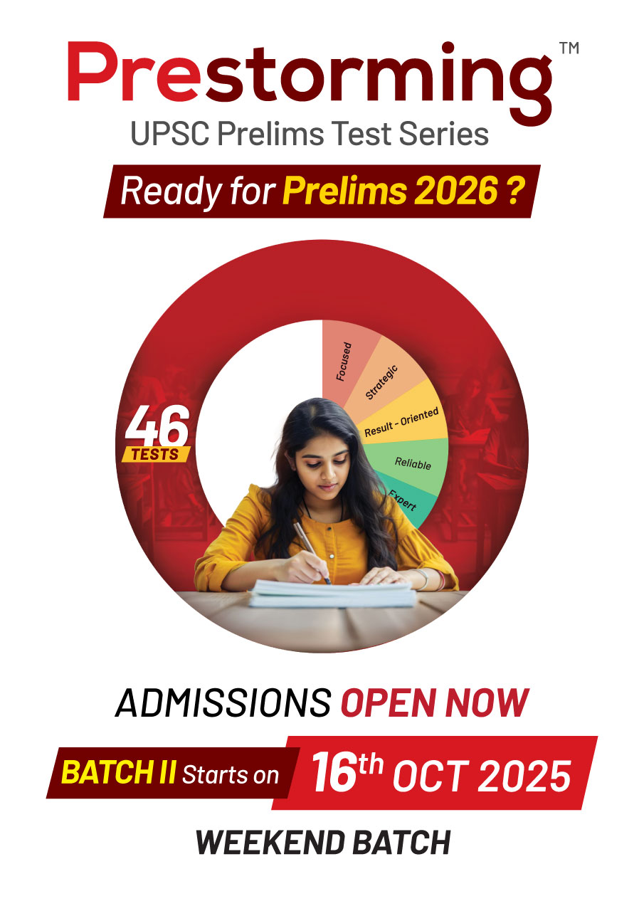 UPSC Prelims Test Series 2026 | Prestorming Test