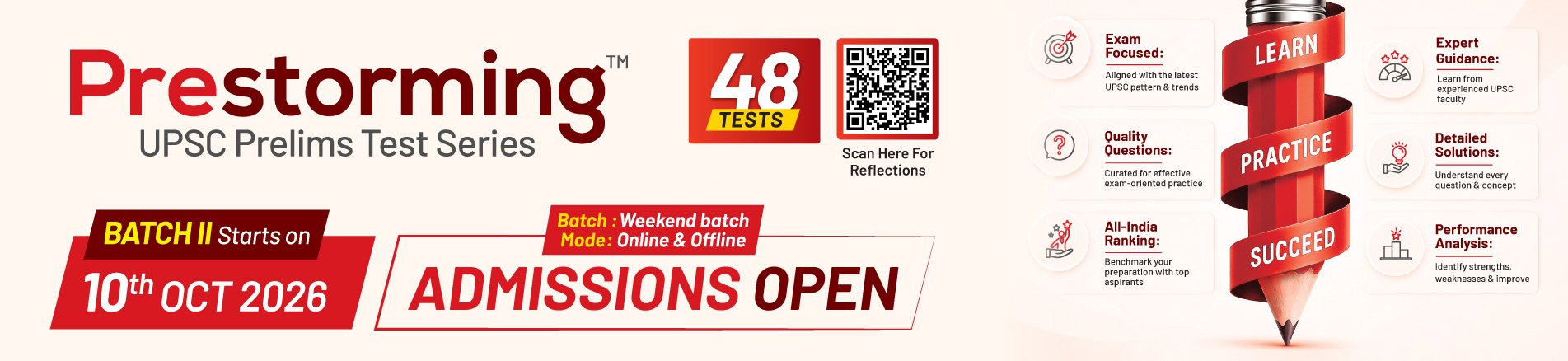 UPSC Prelims Test Series 2027 | Prestorming Test UPSC Prelims Test Series 2027 | Prestorming Test