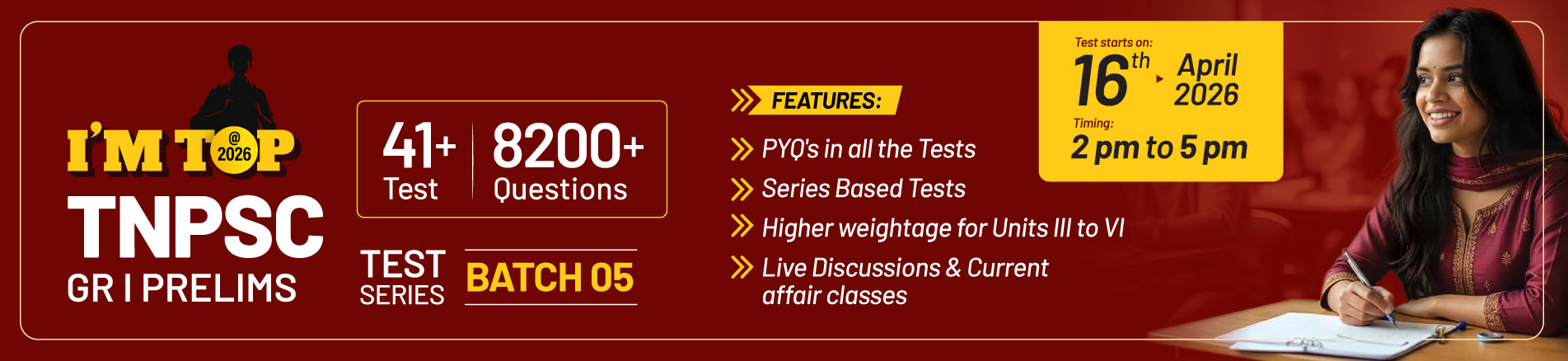 TNPSC Group I Prelims Test tnpsc-group-i-prelims-test banner